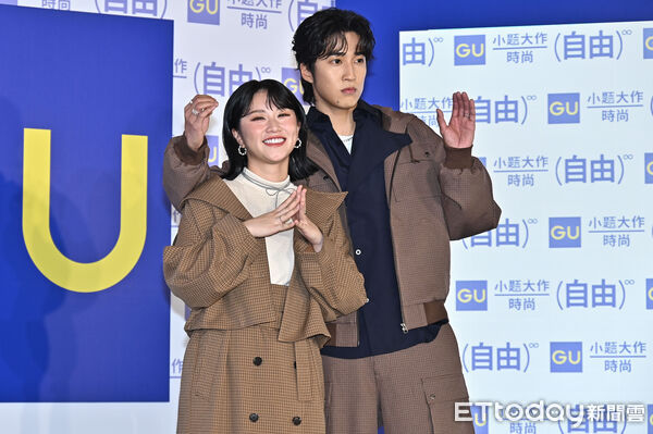 ▲▼婁峻碩、焦凡凡出席GU 2025秋冬展示會。（圖／記者李毓康攝）