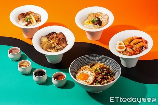 ▲「Seasons by olivier e.」即日推出「D&eacute;j&agrave; Food」系列菜色，首先登場是麵食主題，共有4款湯麵與1款乾麵。（圖／台北W飯店提供）