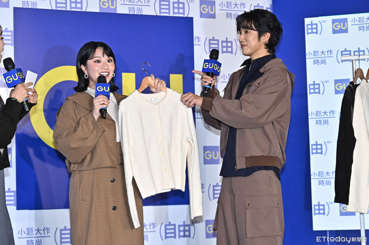 ▲▼婁峻碩、焦凡凡出席GU 2025秋冬展示會。（圖／記者李毓康攝）