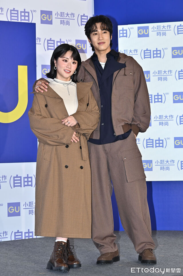 ▲▼婁峻碩、焦凡凡出席GU 2025秋冬展示會。（圖／記者李毓康攝）