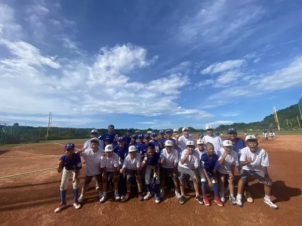 ▲桃園仁善國小與韓國石橋國小的跨國交流情誼。（圖／仁善少棒提供）