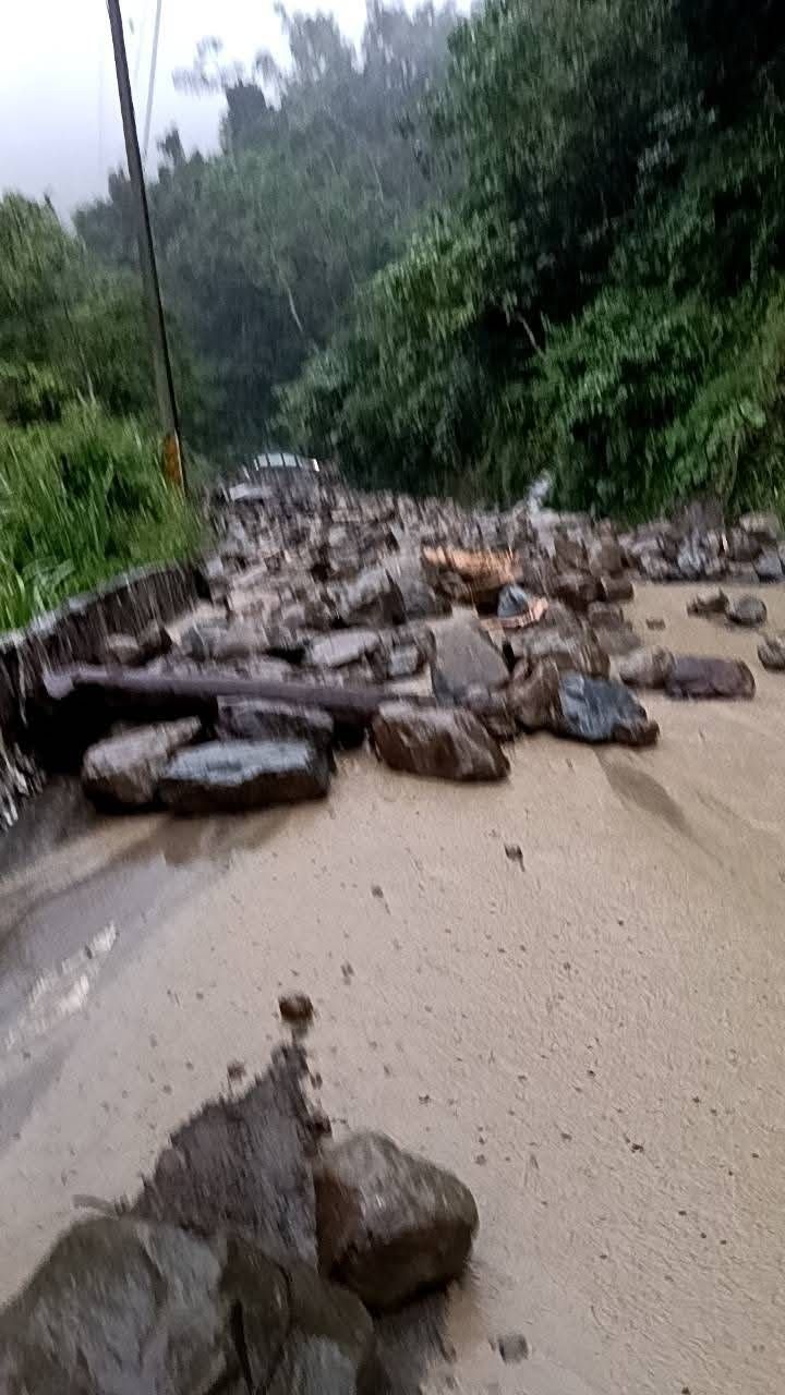 ▲▼  嘉義縣政府公告受豪雨影響，縣道159甲線約28公里處(番路鄉銜接竹崎鄉段)及阿里山鄉嘉129鄉道18公里處有落石掉落，雙向交通阻斷，實施全路段封閉  。（圖／嘉義縣政府提供）