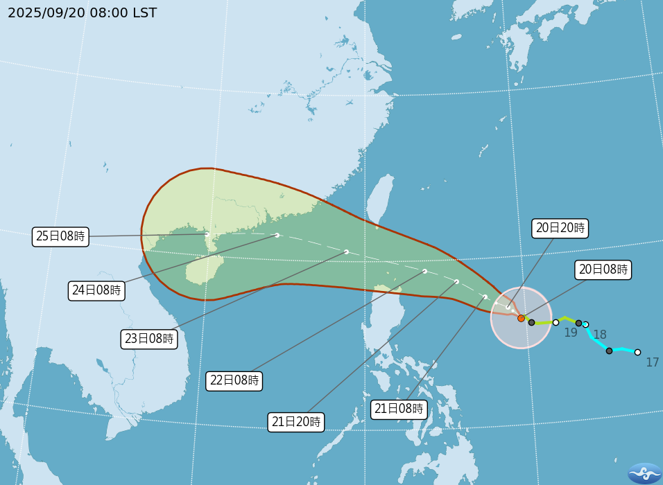 ▲▼樺加沙。（圖／氣象署提供）
