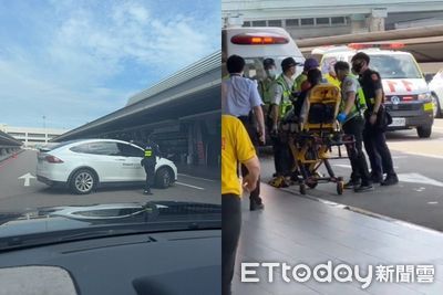快訊/桃機一航廈驚傳槍響!警對特斯拉連開8槍 司機、乘客中彈