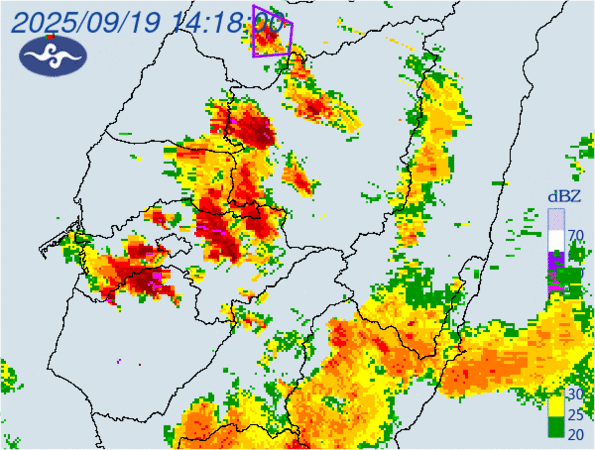 ▲▼大雷雨即時訊息 。（圖／氣象署提供）