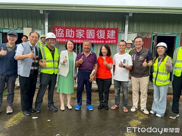  ▲▼    南科管理局攜手園區營造廠商協助嘉義縣中埔鄉災後復原  。（圖／南科管理局提供）    。