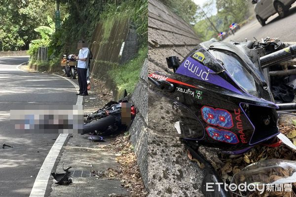 ▲25歲重機騎士北宜跑山，跨雙黃線逆撞物流車慘死。（圖／記者陸運陞翻攝，下同）