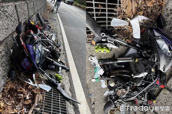 ▲25歲重機騎士北宜跑山，跨雙黃線逆撞物流車慘死。（圖／記者陸運陞翻攝，下同）