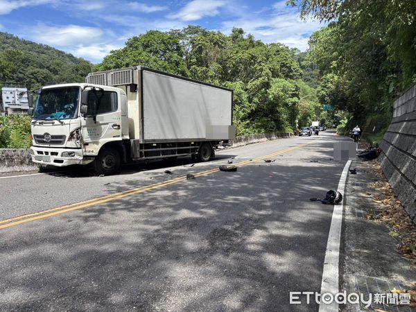 ▲25歲重機騎士北宜跑山，跨雙黃線逆撞物流車慘死。（圖／記者陸運陞翻攝，下同）