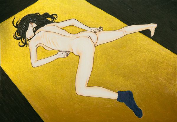 不只攝影，小艾也用浮世繪風格，以繪畫紀錄自己的性生活。（小艾提供）