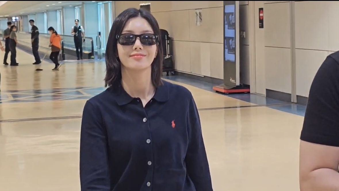 ▲▼  邊伯賢、權恩妃抵台 。（圖／桃園機場記者聯誼會提供）