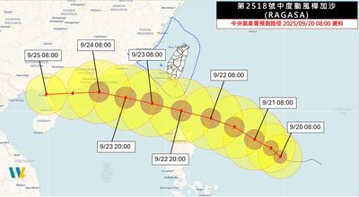 「樺加沙」會更巨大！強颱之姿奔家門口　暴風圈周一涵蓋3地