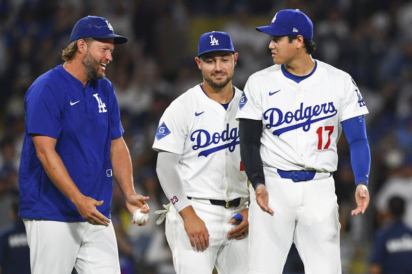▲柯蕭（Clayton Kershaw）迎來本季最後一次先發        。大谷翔平、羅伯斯（Dave Roberts）（圖／達志影像／美聯社）