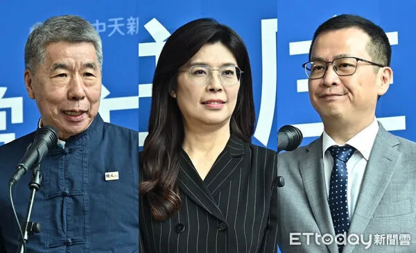 ▲▼張亞中、鄭麗文、羅智強20日出席中天電視主辦的「國民黨主席大辯論」。（合成圖／記者李毓康攝）