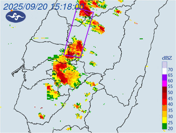 ▲▼大雷雨即時訊息 。（圖／氣象署提供）