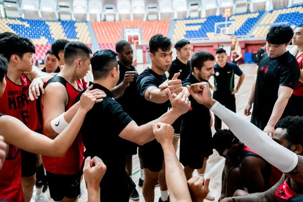 ▲戰神對戰獵鷹交流賽以97比106吞敗、丁聖儒貢獻14分、3助攻。（圖／戰神提供）