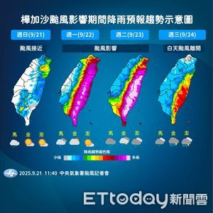 明後天東部嚴防豪雨　公路局示警台9線等13路段要注意