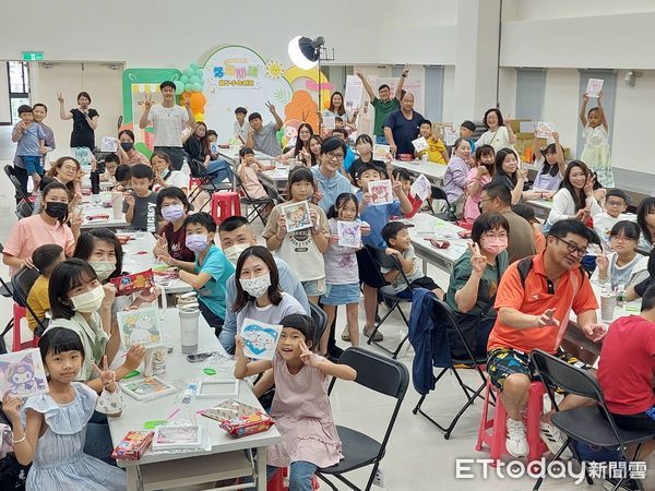 ▲▼   太保市公所舉辦親子多元閱讀活動「手作銅鑼燒體驗」與「鑽石貼畫相框」創意滿滿   。（圖／太保市公所提供）