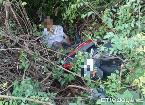 ▲▼鼓山摔車意外             。（圖／記者陳宏瑞翻攝）