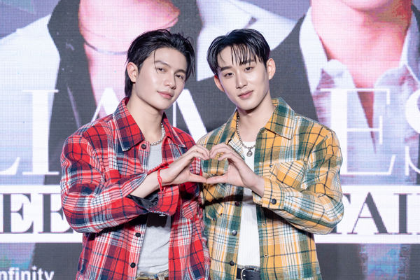 ▲泰星William和Est因合作演出《心跳節拍》，CP人氣爆棚，並來台舉辦首次雙人見面會。（圖／無限娛樂提供）
