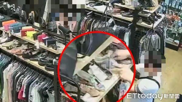 ▲陳男疑因消費糾紛持美工刀劃破二手名牌服飾店多件高價商品 。（圖／記者張君豪翻攝）