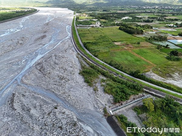 ▲9月6日堰塞湖空拍影像。（圖／花蓮分署提供，下同）