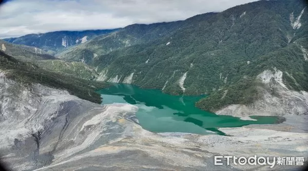 ▲9月6日堰塞湖空拍影像。（圖／花蓮分署提供，下同）