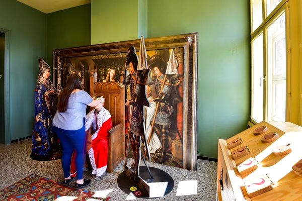 ▲▼布魯日代表博物館「格羅寧格博物館」重點館藏介紹、參觀資訊說明。（圖／部落客Leo提供）