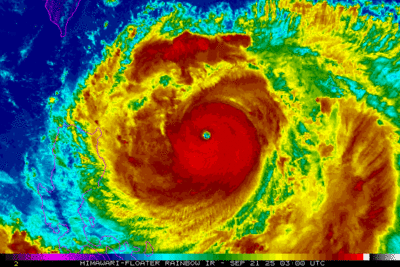 完美超級颱風!樺加沙暴肥到顛峰 各國上修風速「最近台時最強大」