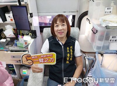 「挽袖捐血、讓愛延續」 台南北區大興公園吸引大批民眾回應