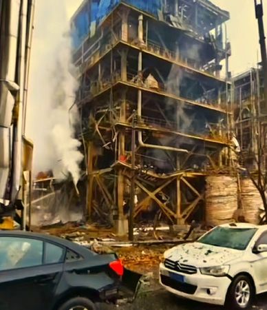 ▲▼山西省運城市一家化工廠發生大爆炸。（圖／翻攝華商報大風新聞）