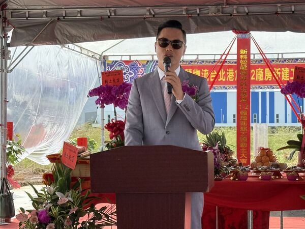 ▲建新國際陳彥銘董事長在動工典禮上致詞。（圖／業者提供）