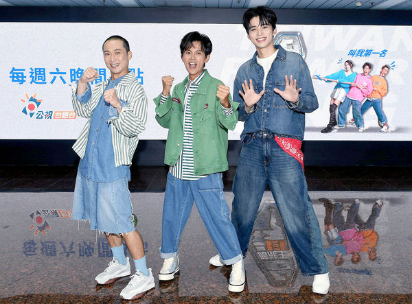 ▲▼浩角翔起、王品澔出席《台灣體能王》記者會。（圖／華視提供）