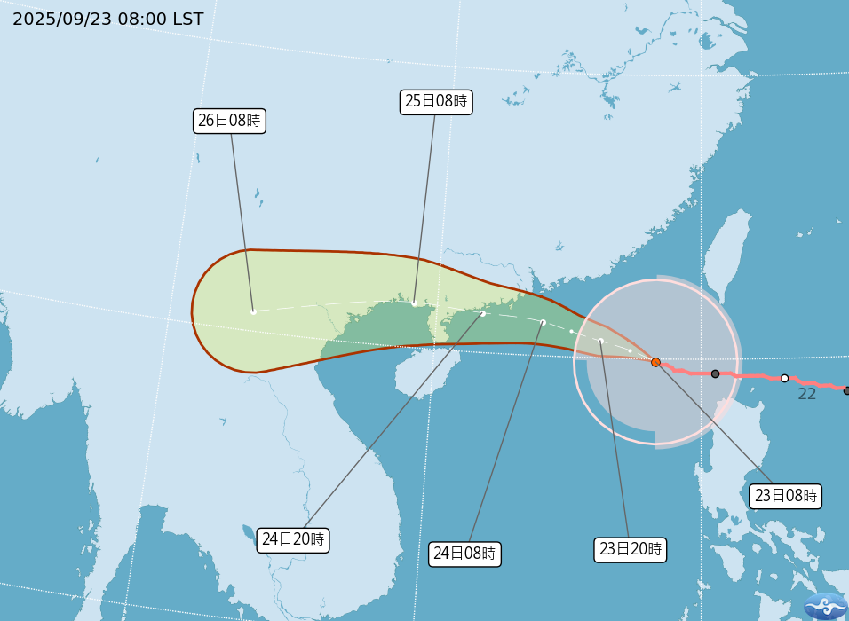 ▲▼樺加沙。（圖／氣象署提供）