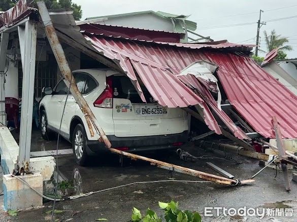▲達仁鄉安朔村疑似龍捲風過境。（圖／記者楊晨東翻攝）