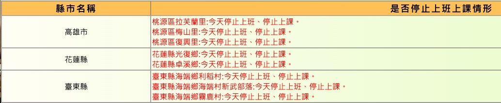 24日停止上班上課。（圖／翻攝人事行政總局）