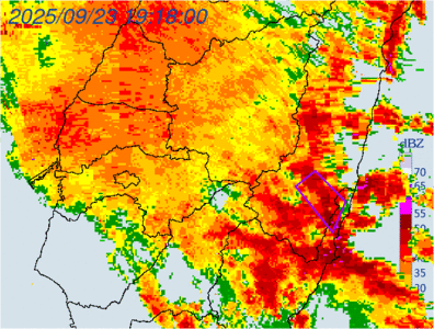 雨再轟！巨大樺加沙甩尾「豪雨續發」14縣市　2地區劇烈降雨紫爆