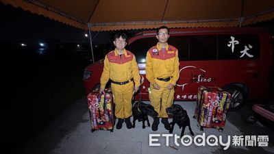 馳援花蓮!中市特搜隊35人總動員 2「毛英雄」搜救犬待命