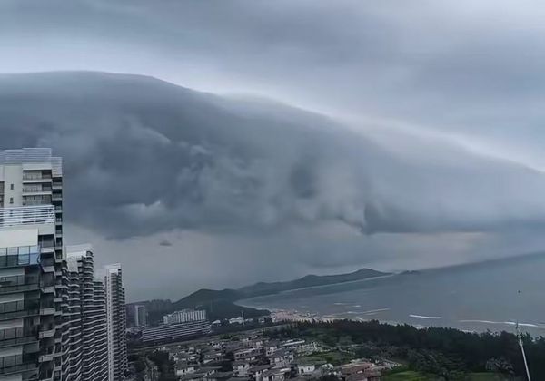 ▲「樺加沙」將登陸廣東前夕。（圖／翻攝自微博，上同）