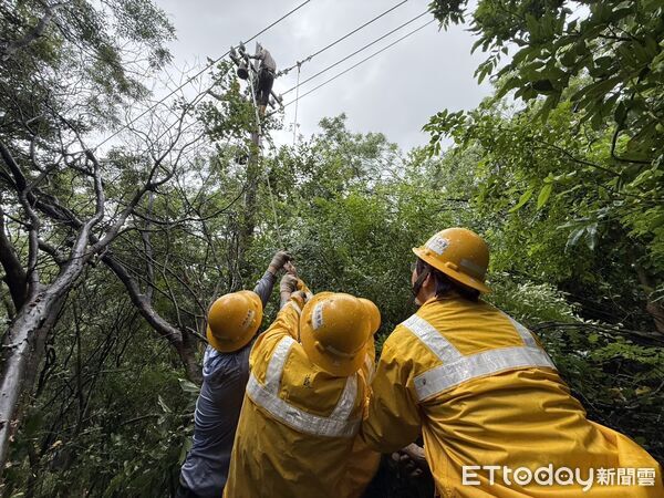 ▲屏東台電搶修電力。（圖／屏東台電區處提供）