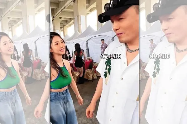 出雙入對萌愛芽1／郭書瑤露肩嬌問：穿這樣可以嗎？　指纏春風互動全入鏡