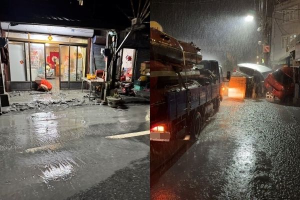 花蓮災情。（圖／翻攝自Facebook／花蓮縣議員胡仁順）