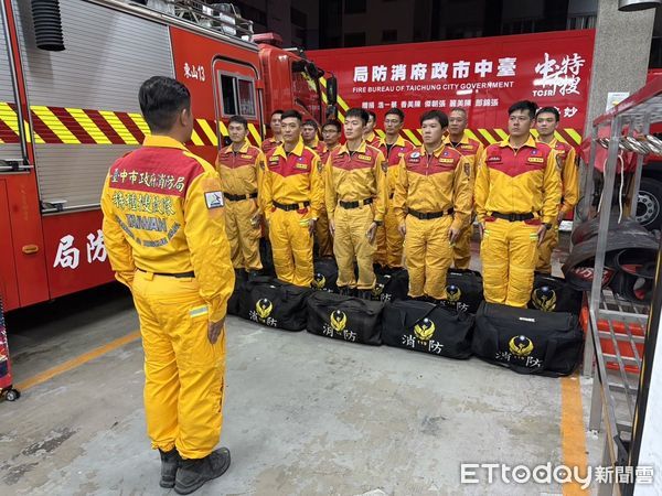 ▲台中市消防支援花蓮。（圖／台中市府提供）