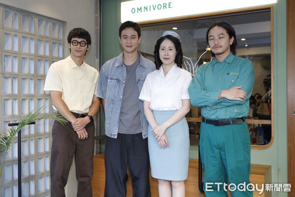 ▲▼《新手上路》媒體餐敘，劇中四位演員劉冠廷、黃冠智、楊銘威、爆花(蔡亘晏)出席。（圖／記者湯興漢攝）