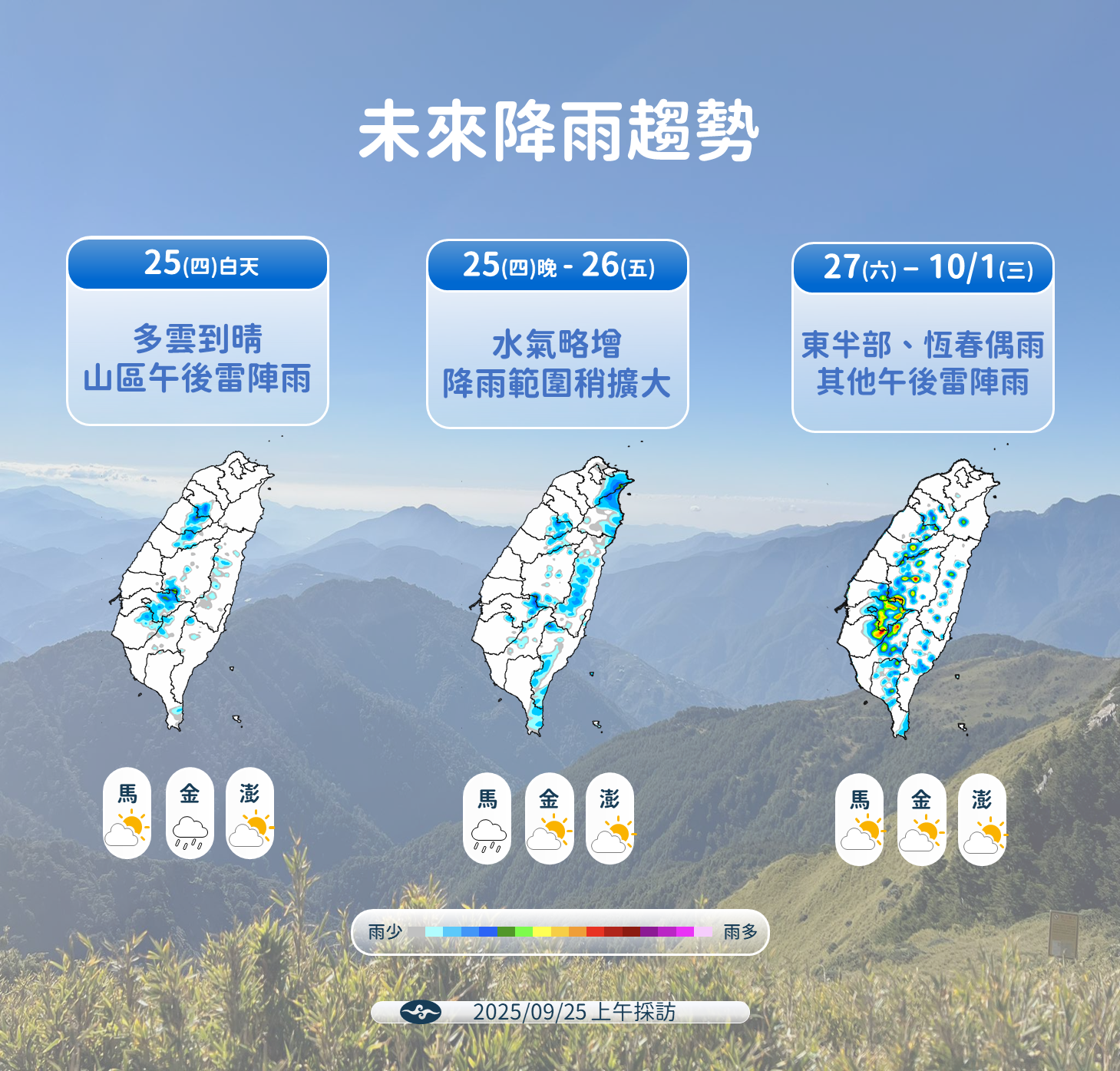 ▲▼未來一周天氣。（圖／氣象署提供）