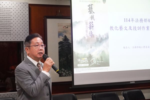 ▲▼ 台南監獄典獄長邱泰民說明114年矯正機關聯合展售會。（圖／法務部提供）