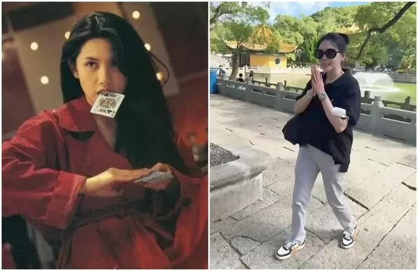 邱淑貞近日現身普陀山祈福。（翻攝劇照、小紅書）