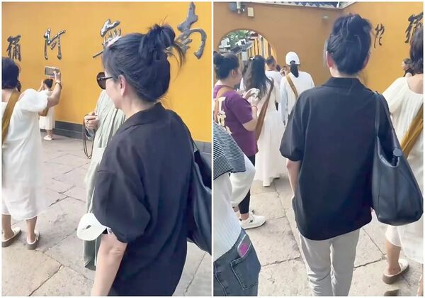 邱淑貞到普陀山祈福。（翻攝小紅書）