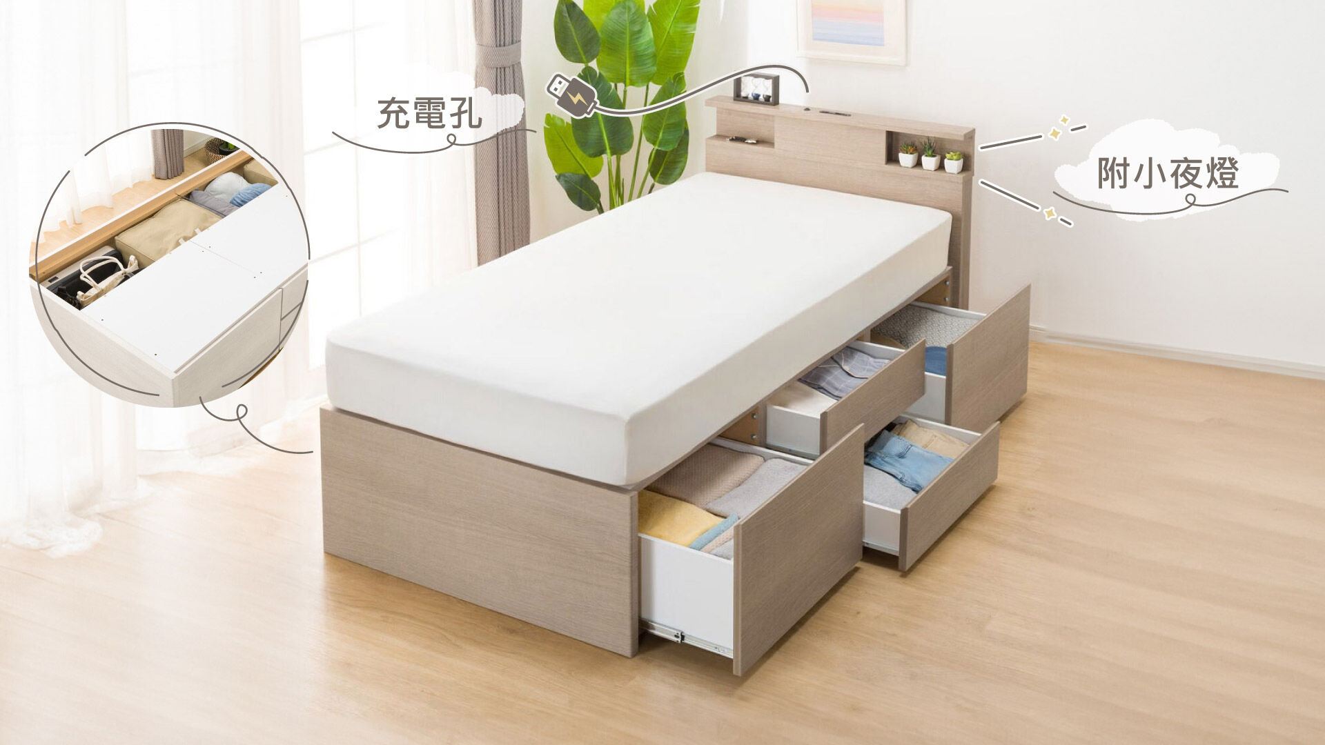 ▲▼睡眠,宜得利,週年慶,床墊,床架,獨立筒。（圖／業者提供）