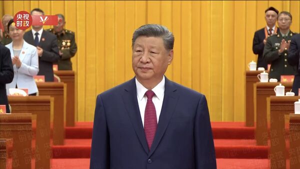 ▲▼新疆維吾爾自治區成立70周年慶祝大會，習近平出席。（圖／翻攝央視）